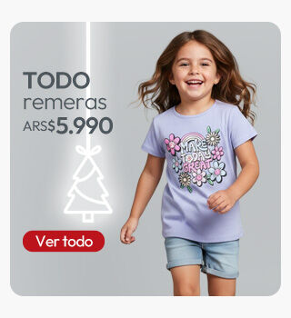 Todo remeras ni&ntilde;a, ni&ntilde;o, beb&eacute; $5.990