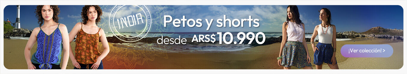 Petos y shorts desde $10.990