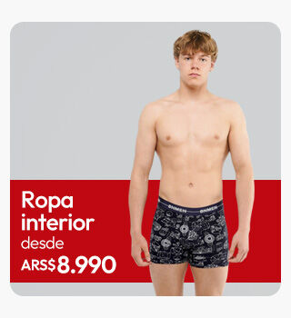 Ropa interior hombre desde $8.990