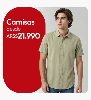 Camisas hombre desde $21.990