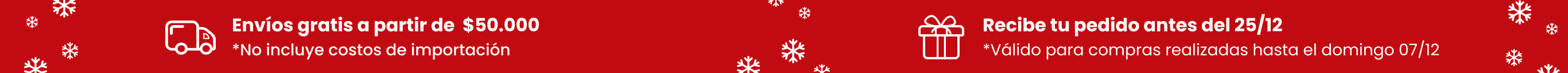 Env&iacute;os gratis sobre $50.000