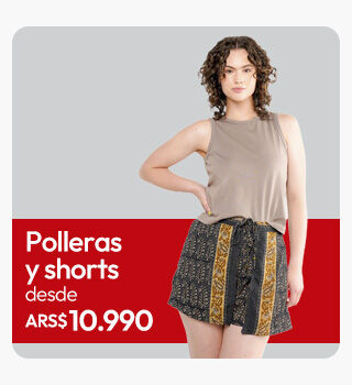 Polleras y shorts mujer dese $10.990