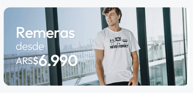 Remeras hombre desde $6.990