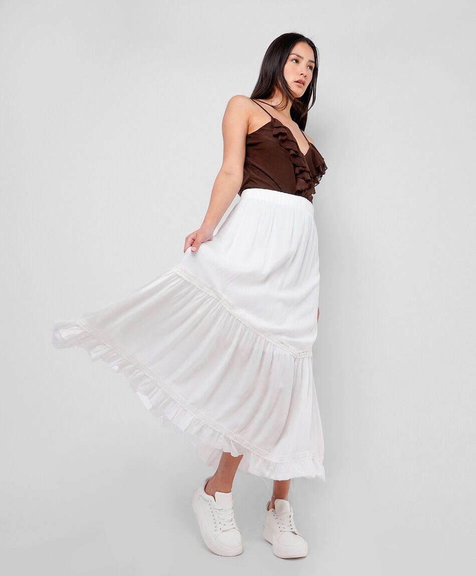 Pollera mujer larga textura