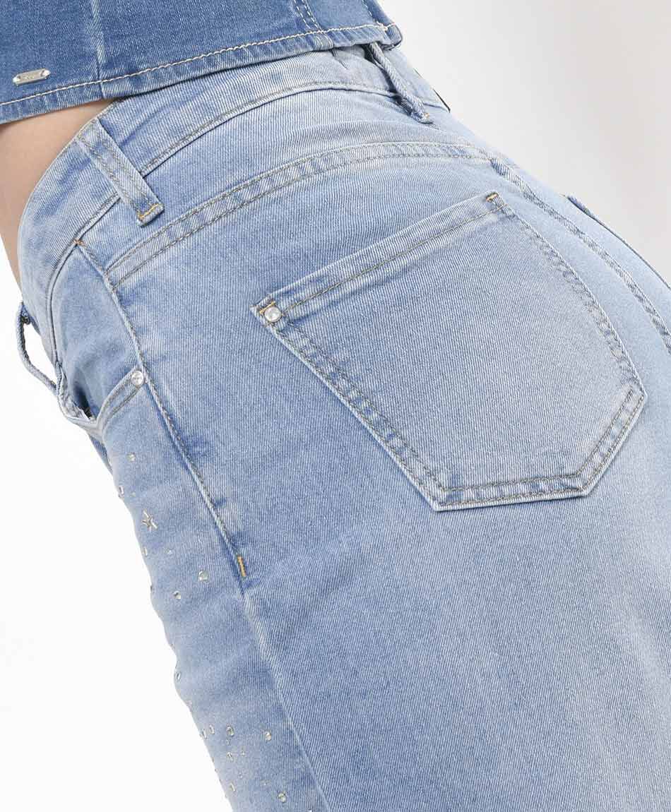 Jeans mujer brillos y estrellas