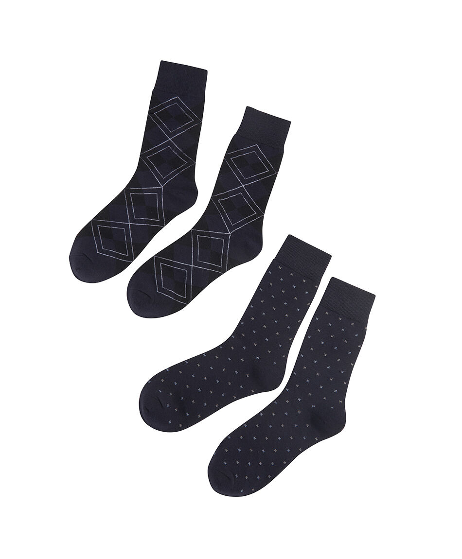 Pack 2 medias hombre rombos