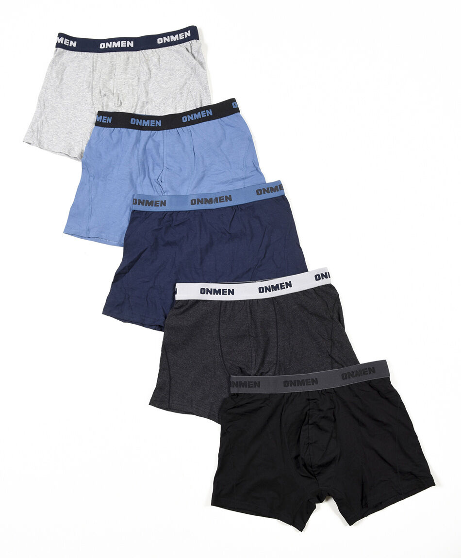 Pack 5 boxer hombre b&aacute;sicos