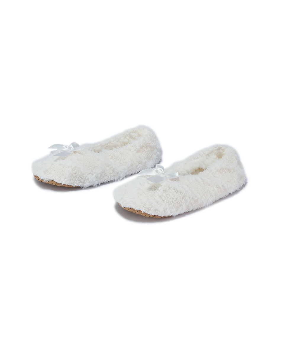 Pantuflas mujer mo&ntilde;o white