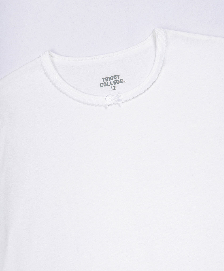 Camiseta escolar cuello redondo