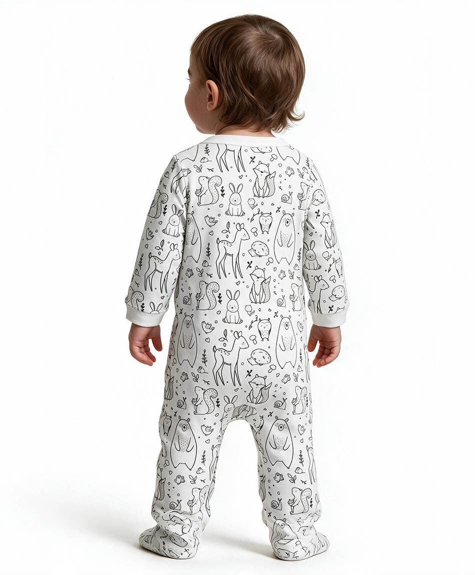 Pijama beb&eacute; estampado animalitos