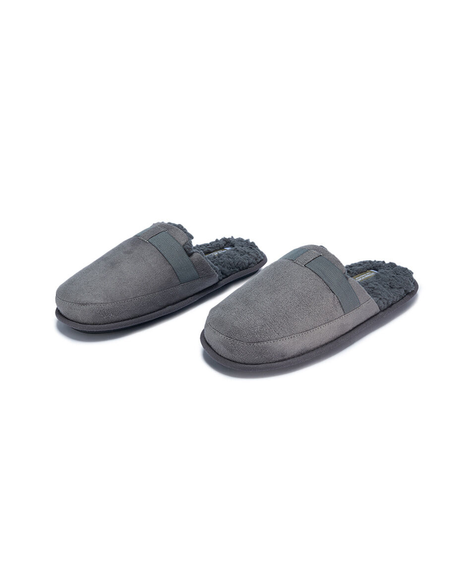 Pantufla hombre cl&aacute;sica grey