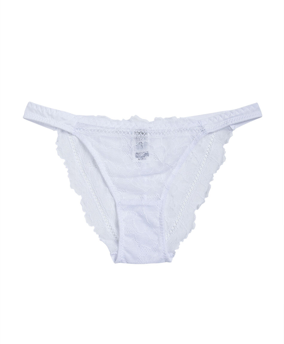 Tanga mujer floreado bordado