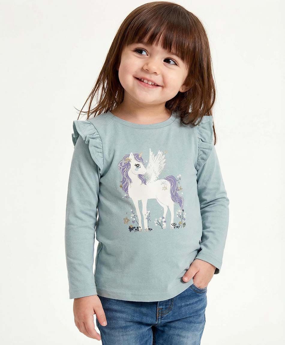Remera beb&eacute; estampado unicornio