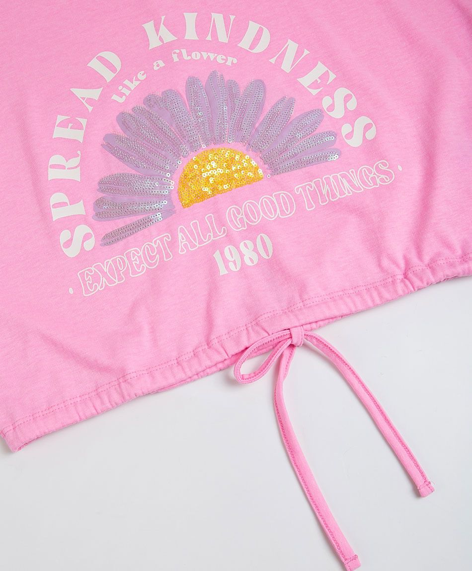 Remera ni&ntilde;a crop lazo