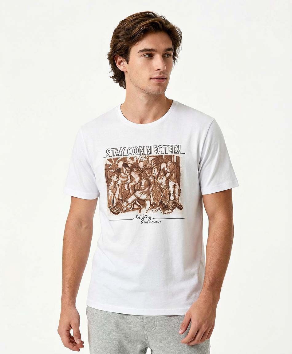 Remera hombre stay connected