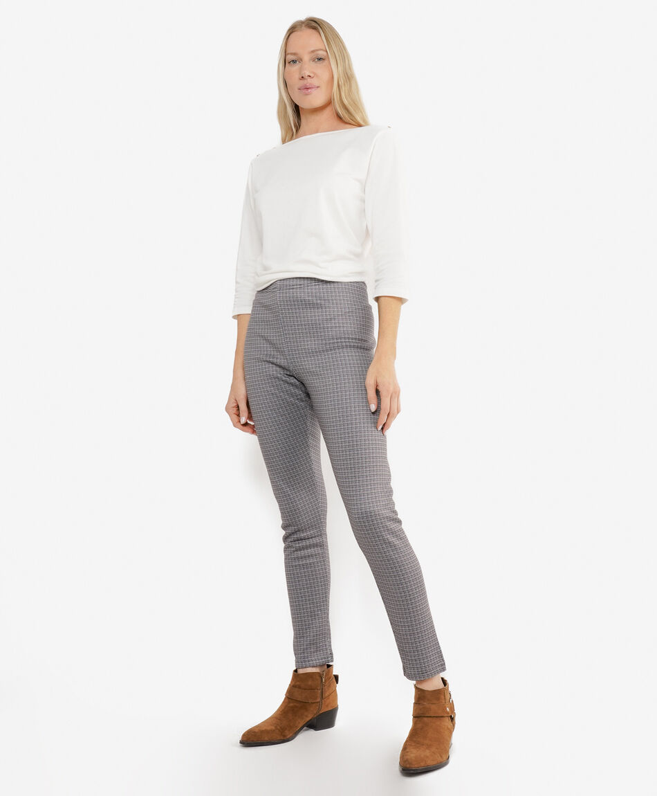 Leggins mujer forrada cuadrill&eacute; mix