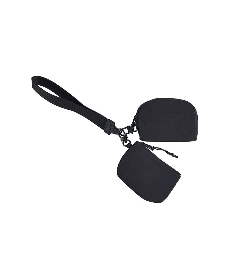 Billetera mujer colgante doble negro