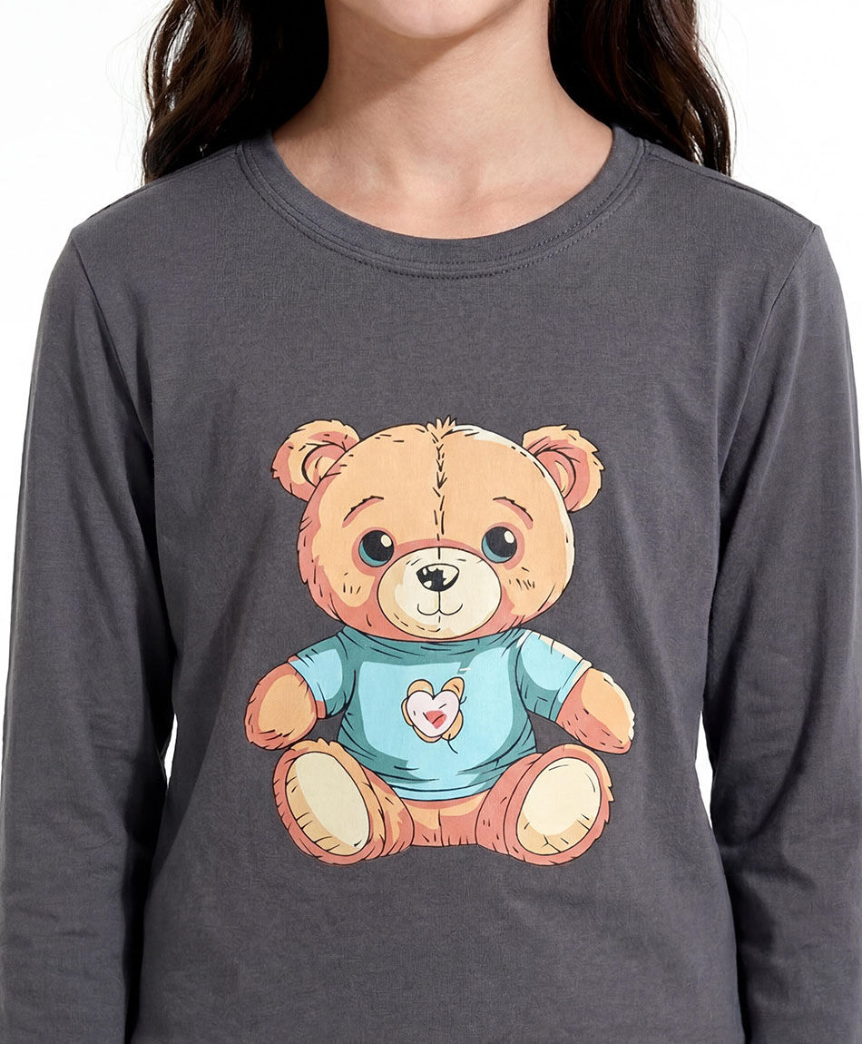 Remera ni&ntilde;a estampado oso beb&eacute;