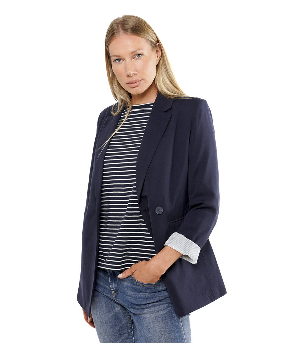 Blazer mujer botones azul