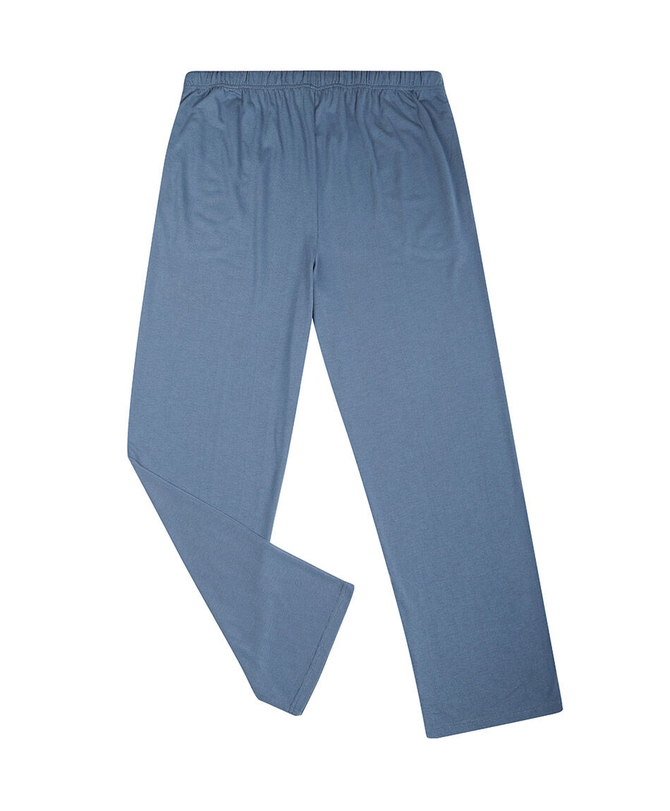 Pijama hombre cuello v lineas blue