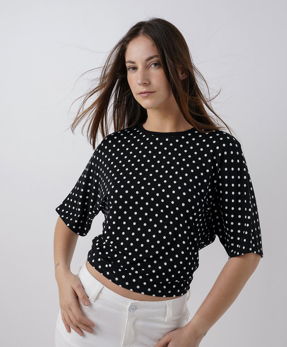 Remera mujer lunares