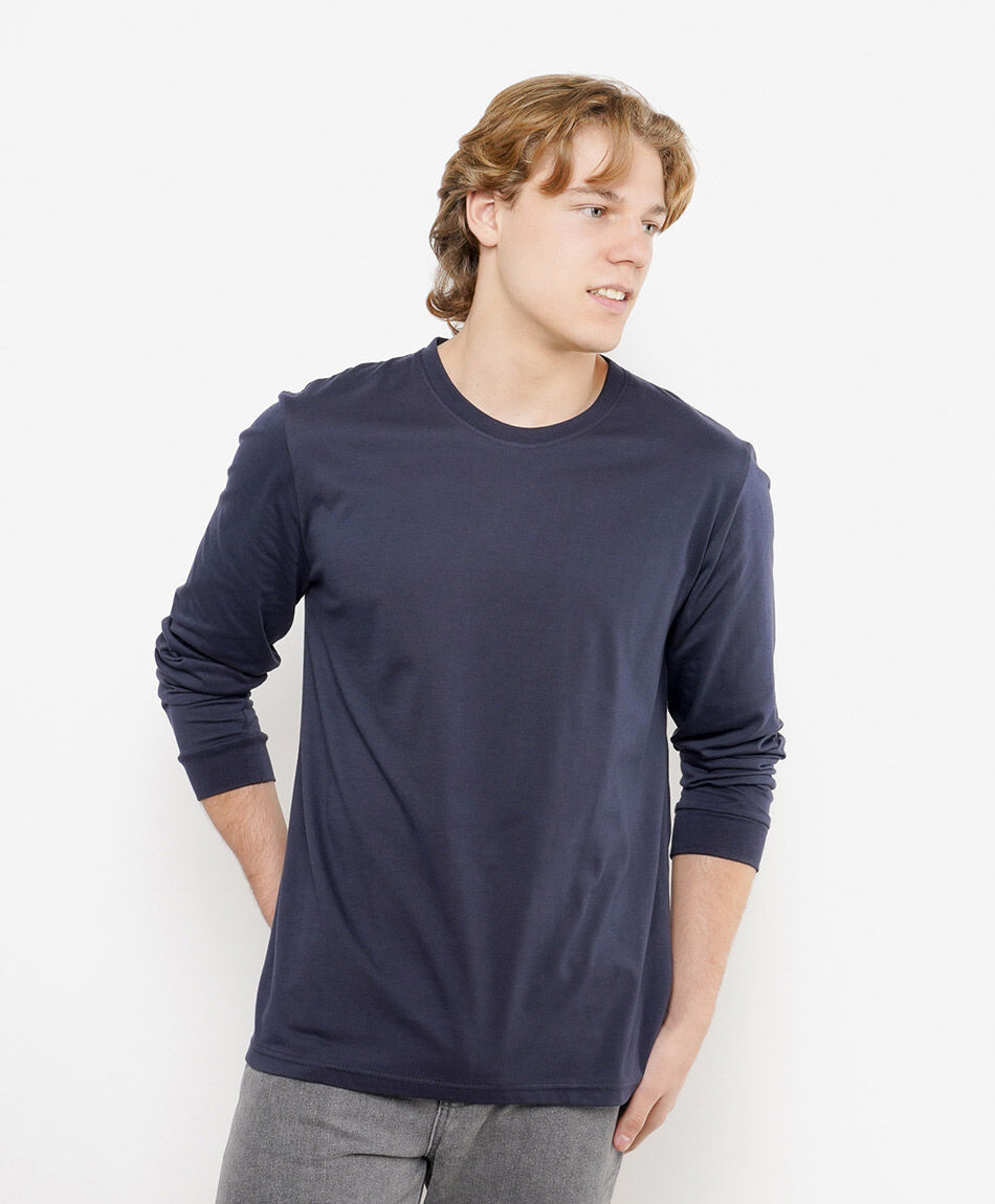 Remera hombre lisa manga larga