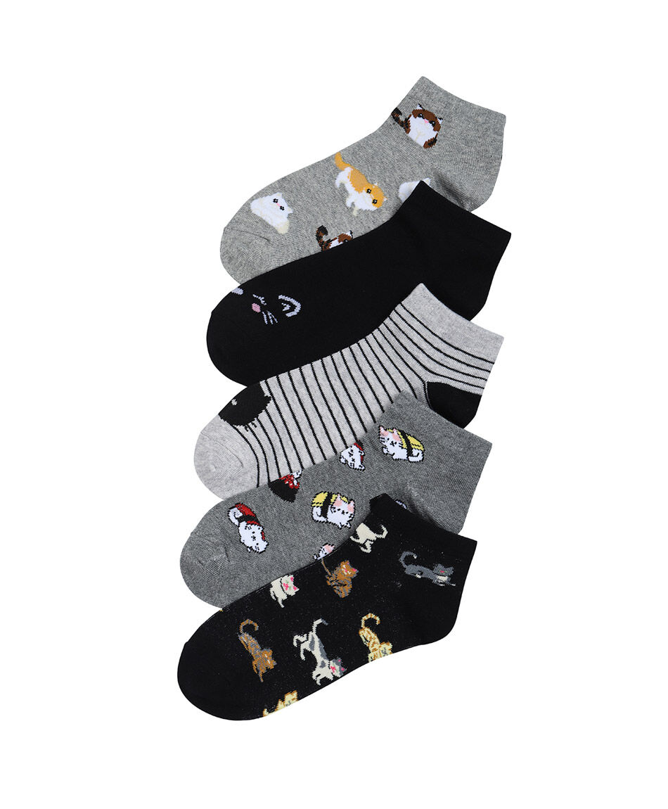 Pack 5 medias mujer dise&ntilde;os