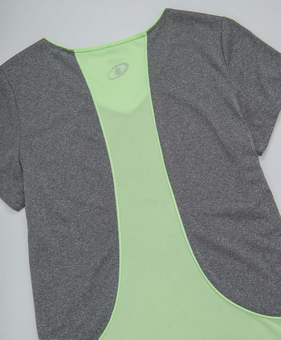 Remera deportiva mujer gris verde