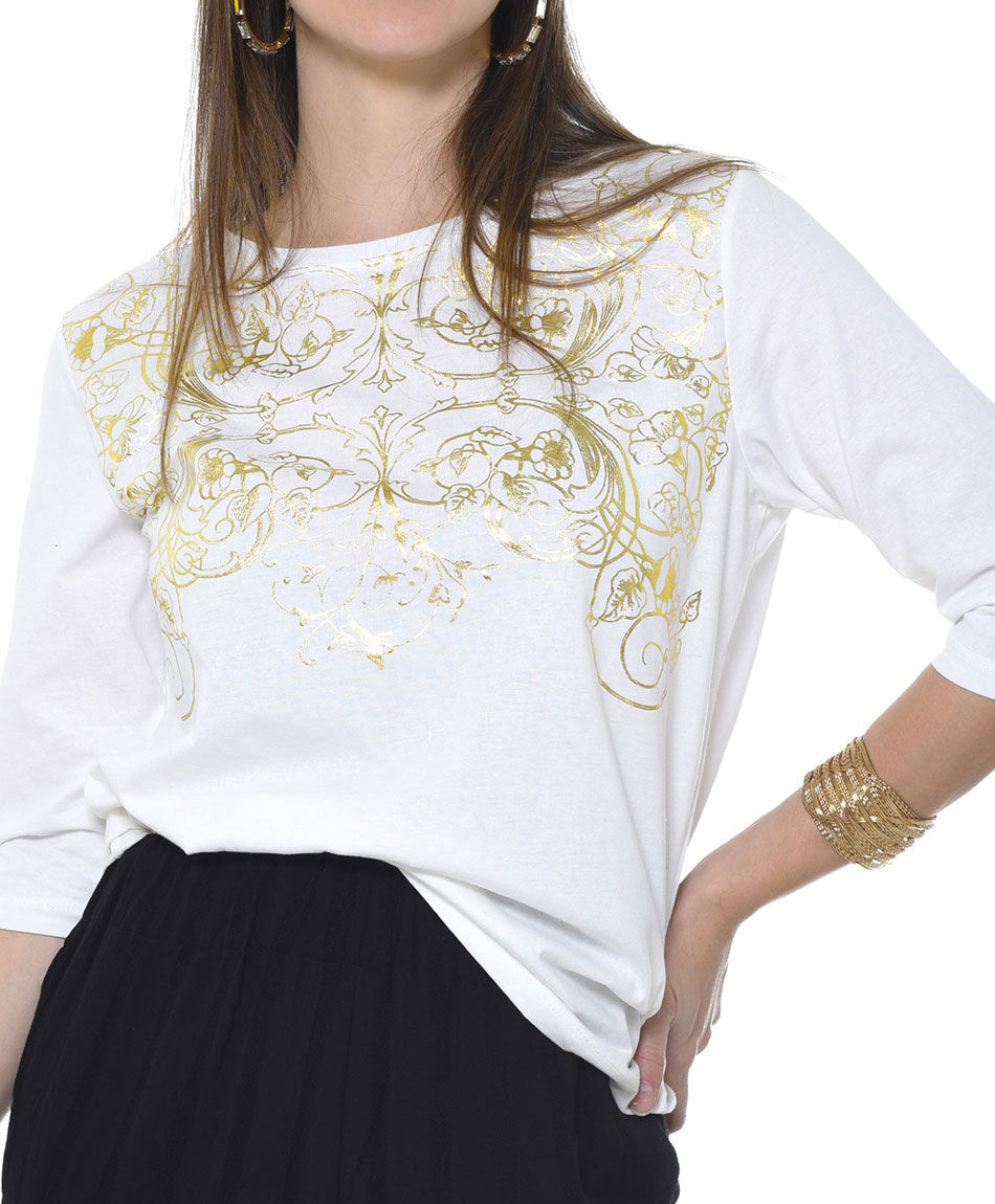 Polera estampada gold