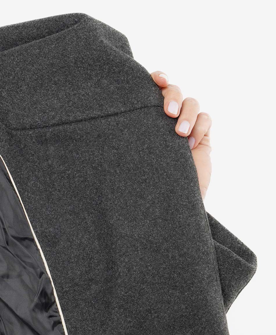 Abrigo mujer capa cintur&oacute;n