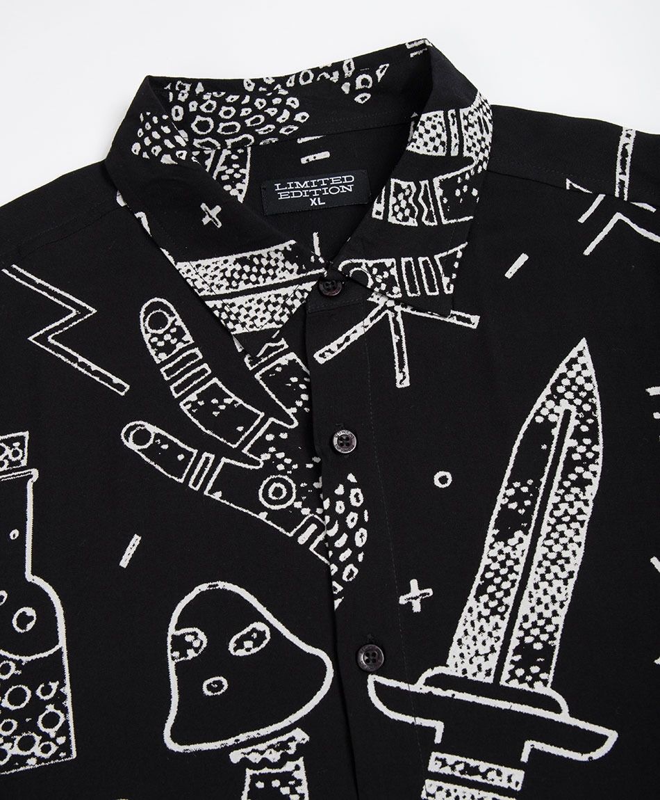 Camisa hombre dibujos viscosa