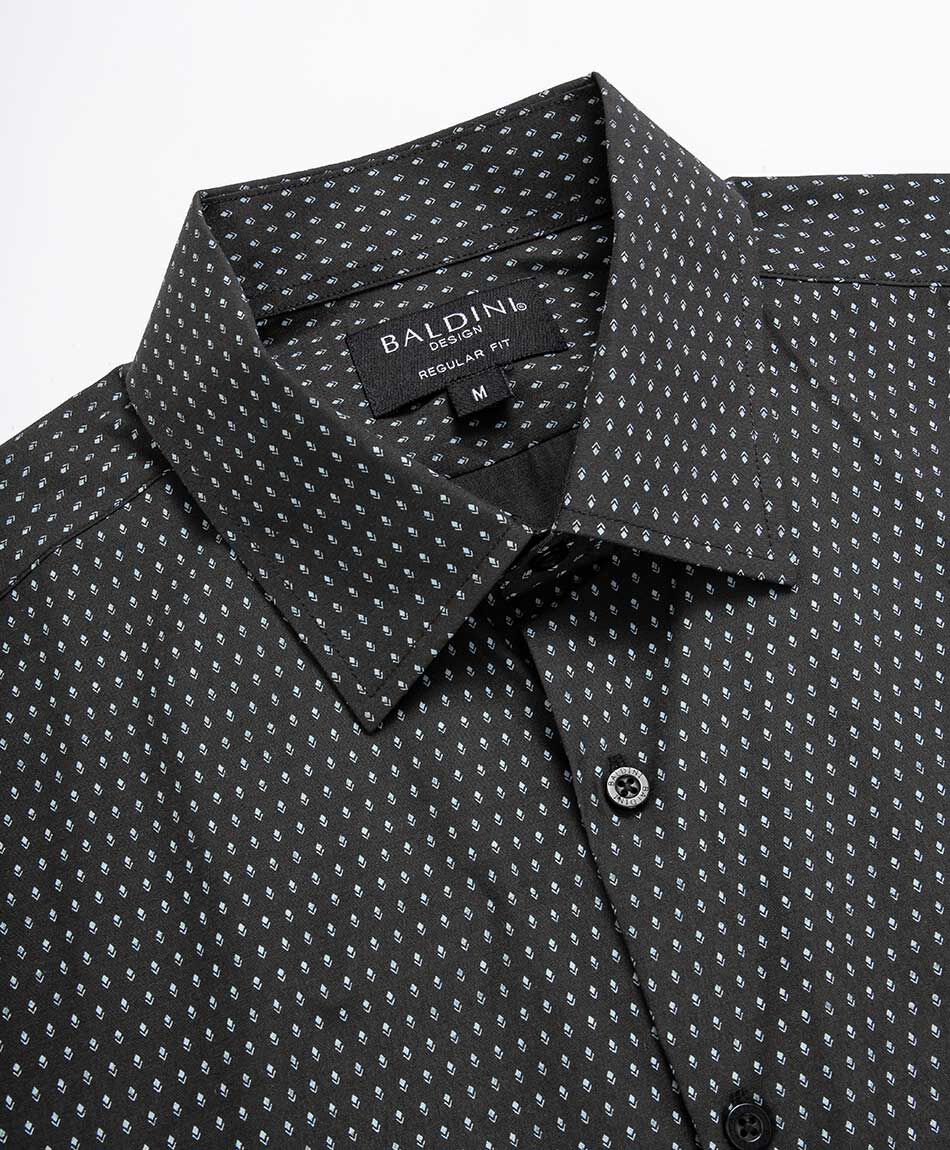 Camisa hombre manga larga micro pixel