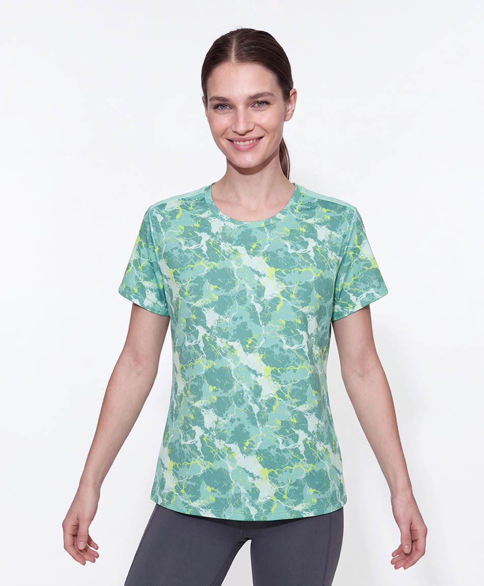 Remera deportiva mujer dise&ntilde;o olas