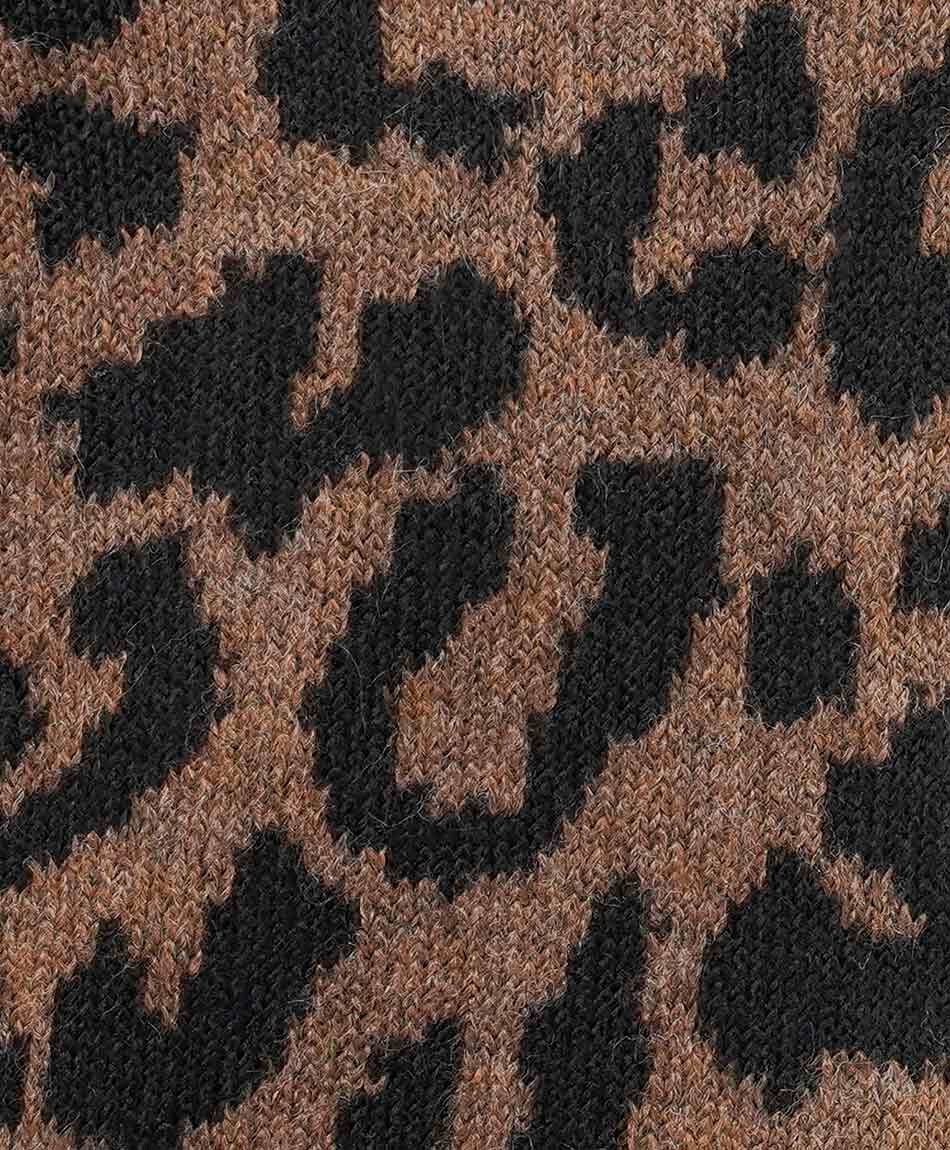 Sweater mujer animal print brown