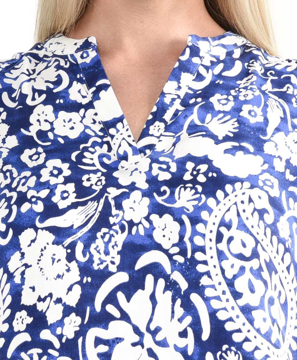 Vestido mujer estampado modelo mao