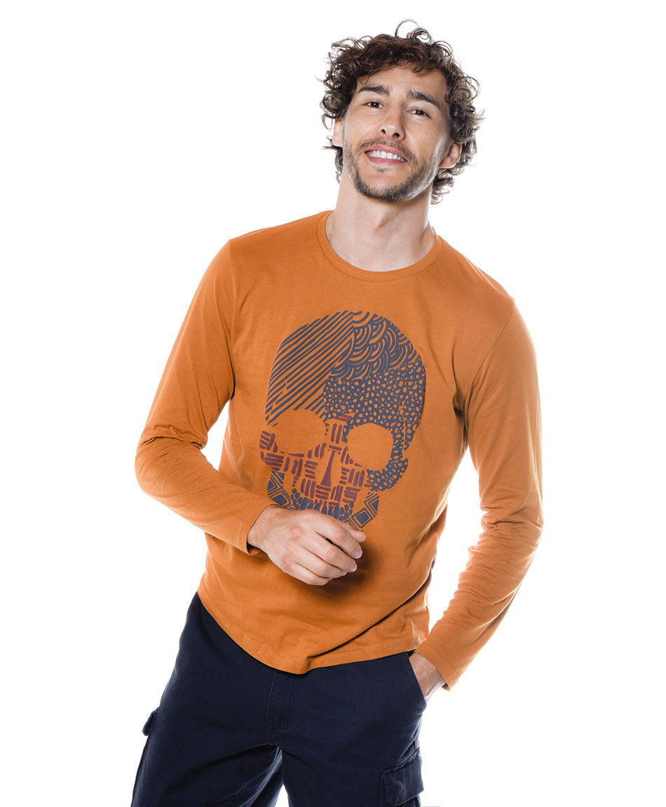 Polera algodon estampada