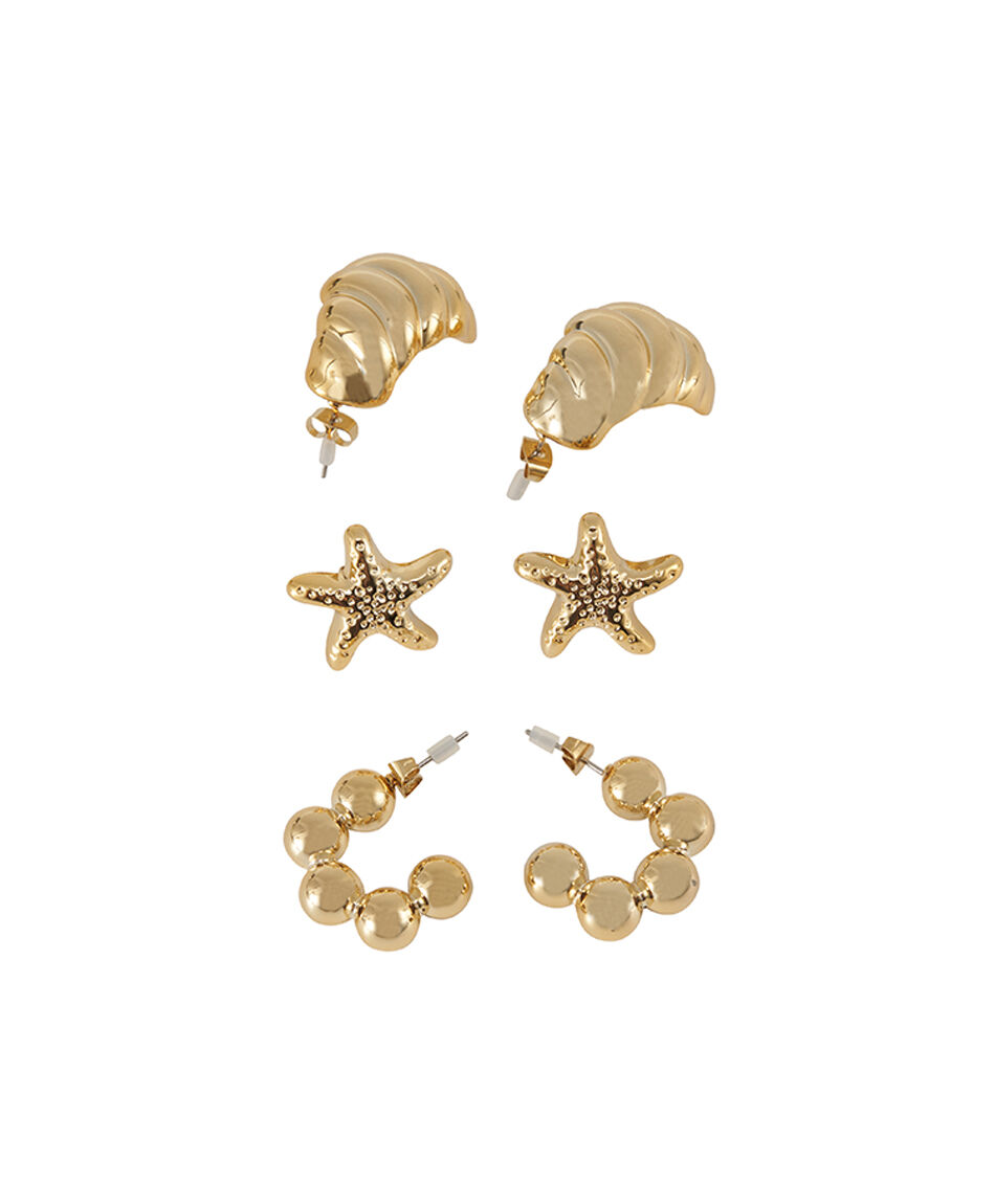Set 3 aros mujer mar