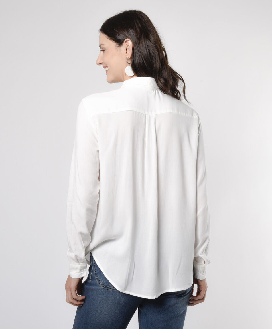 Camisa mujer camisera blanca