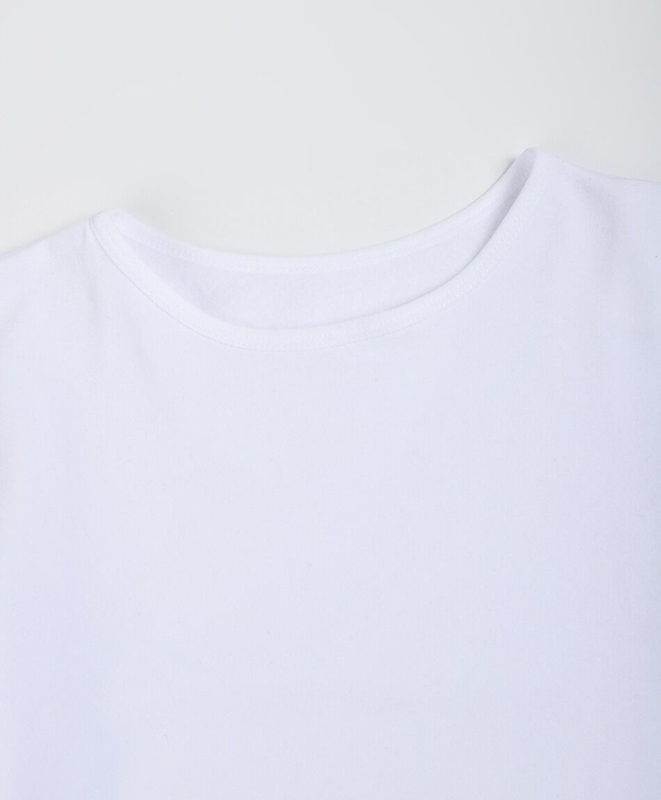 Camiseta infantil t&eacute;rmica cuello redondo white