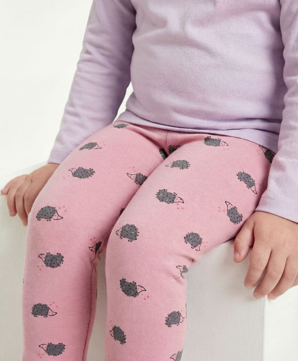 Leggins beb&eacute; estampado erizo