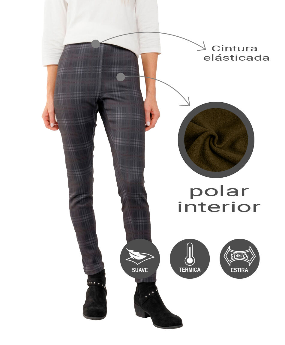Leggins mujer escoc&eacute;s big forrada