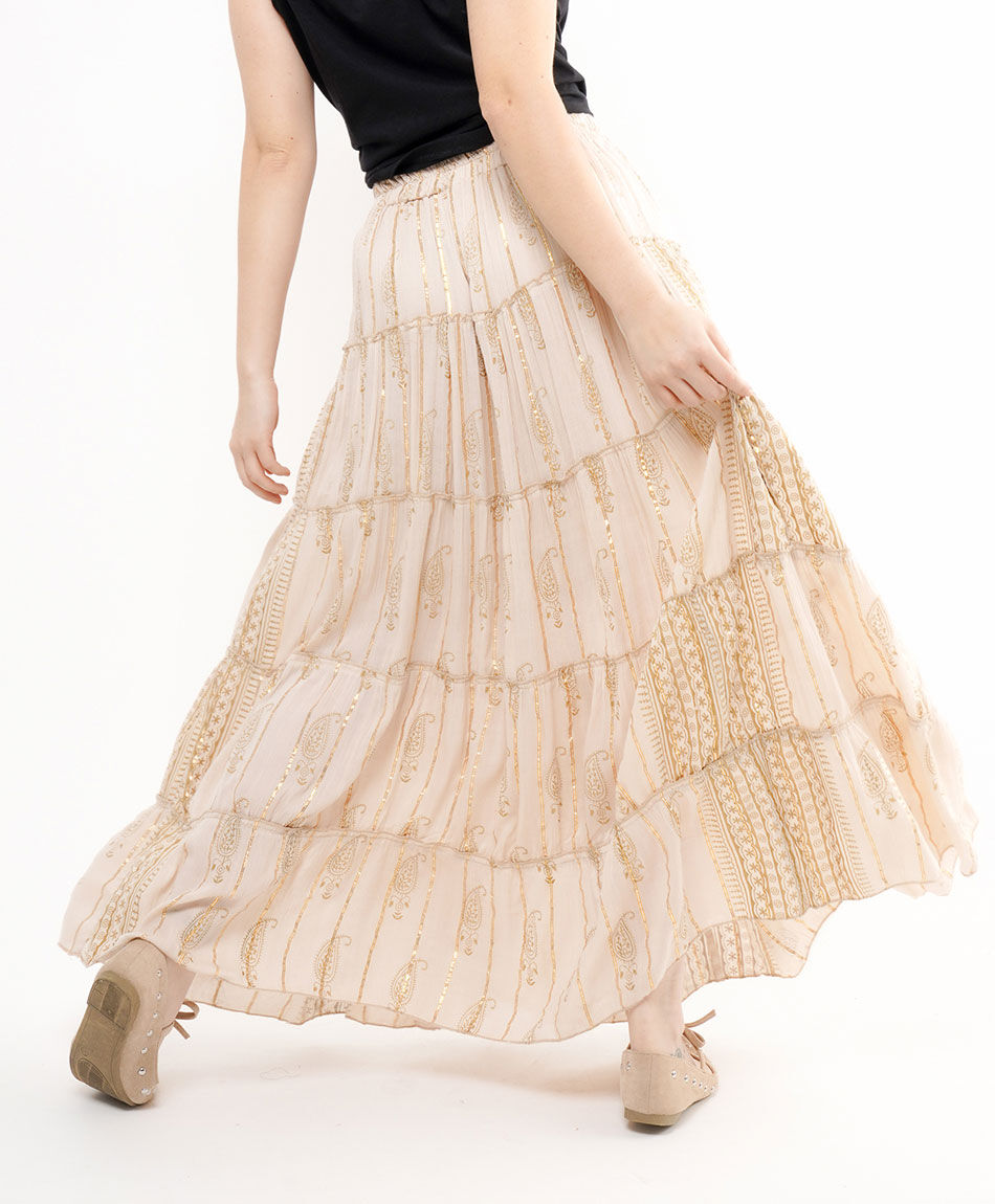 Pollera mujer pisos brillos