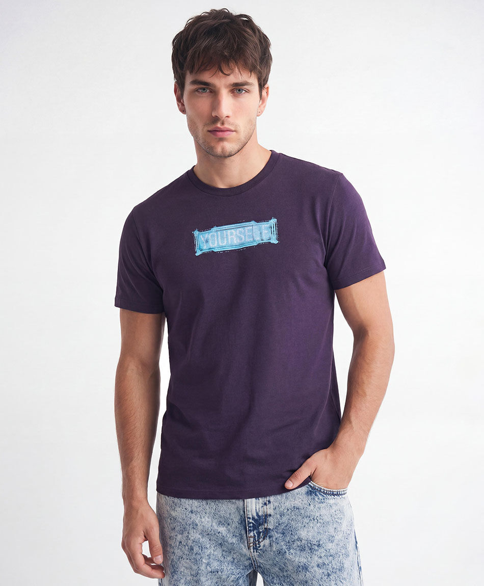 Remera hombre estampado yourself