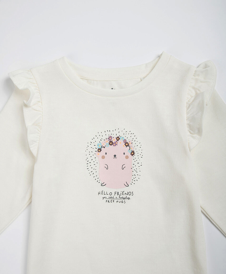 Remera beb&eacute; estampado erizo
