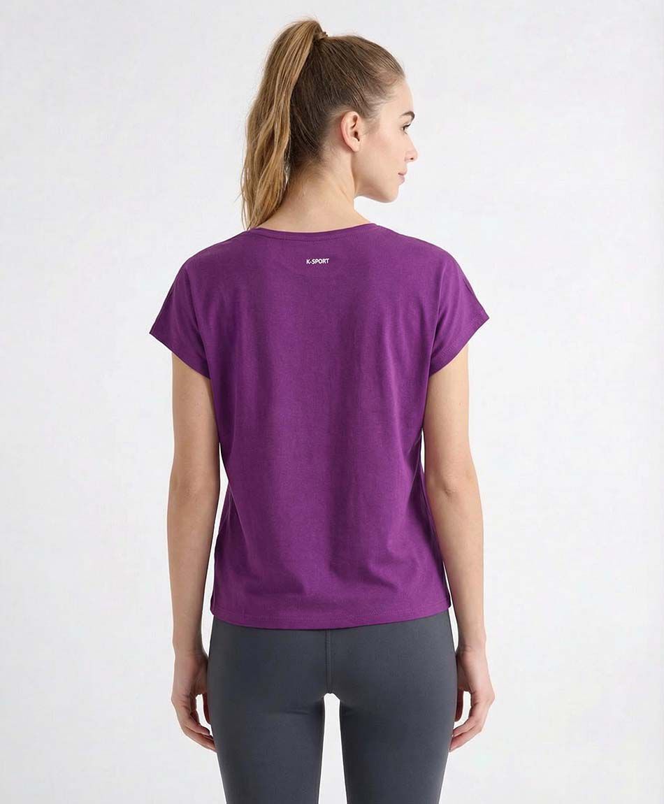 Remera deportiva mujer sentidos purpura