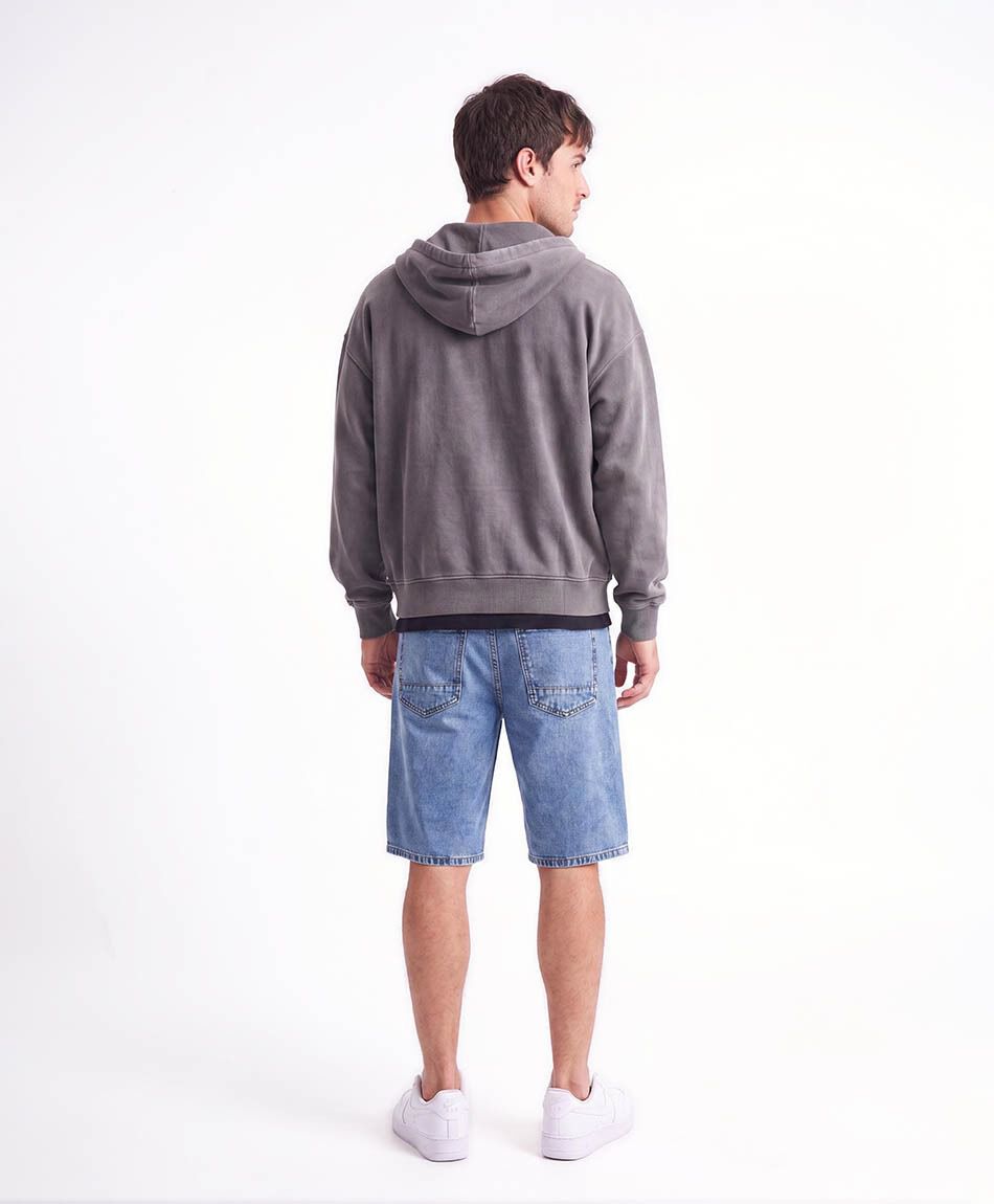 Bermuda hombre denim destroy azul