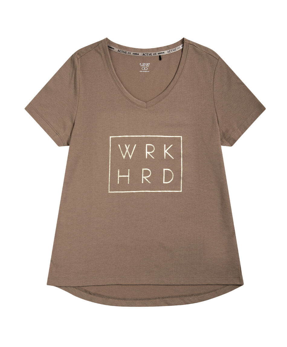 Remera deportiva mujer work hard