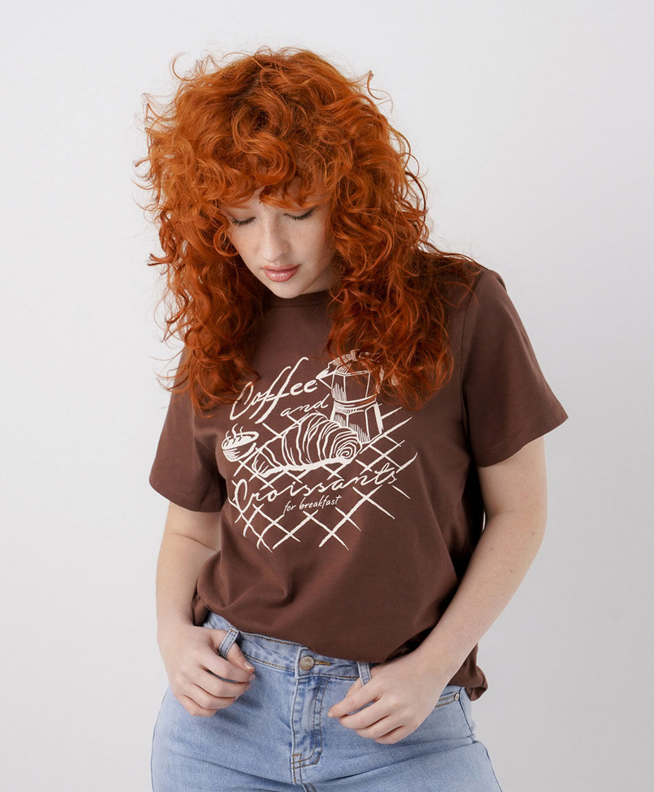 Remera mujer croissant