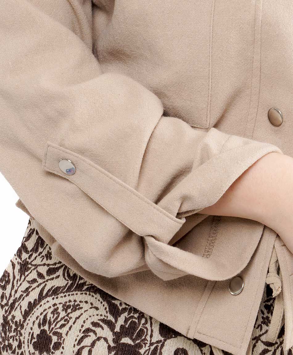 Campera mujer lino estilo retro