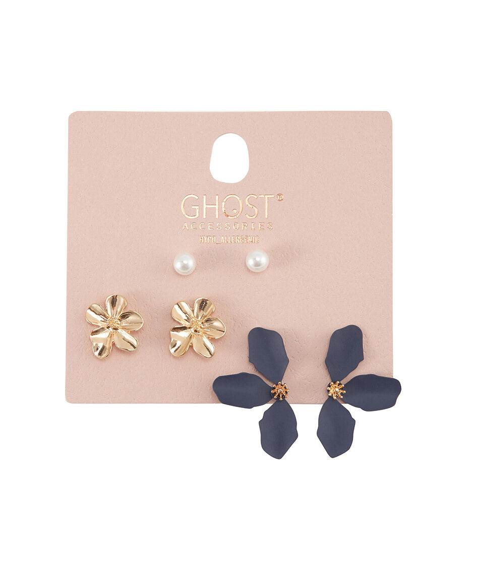 Set aros mujer flores
